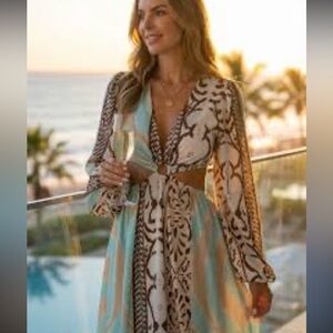 Elegant Patterned Maxi Dress